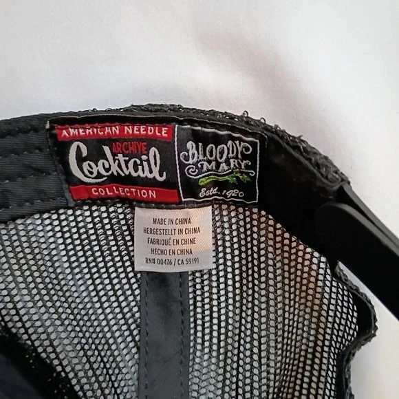 American Needle Bloody Mary Cocktail Collection Trucker Hat Red Black Adjustable - Picture 4 of 5